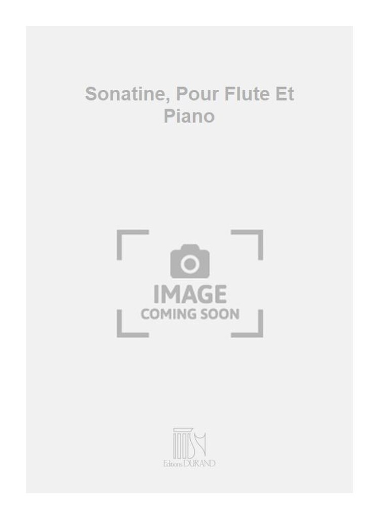 Sonatine, Pour Flute Et Piano